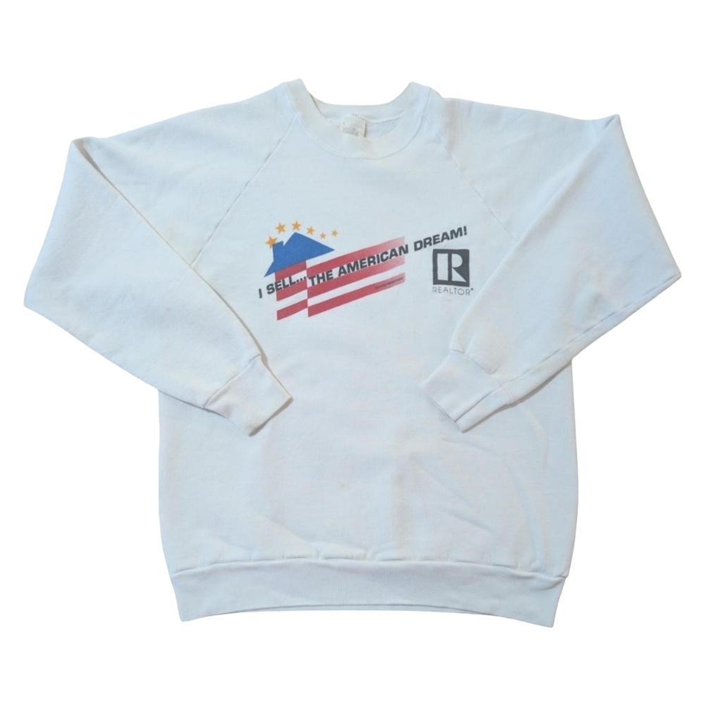 Vintage I Sell The American Dream Pullover Crewneck Sweatshirt 90s L